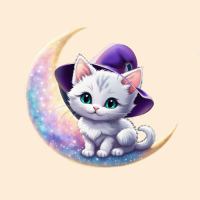 Moon Kitty Wif Hat