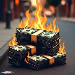 Burning Stacks of Cash
